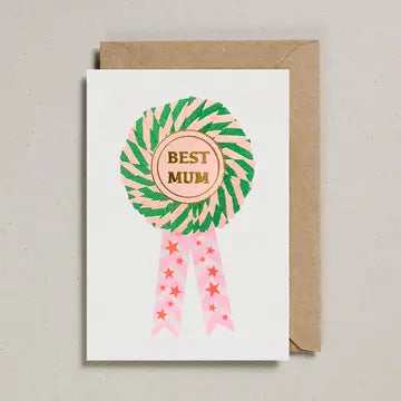 Best Mum rosette card