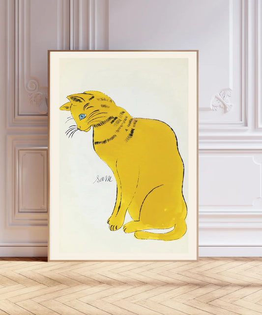 Andy Warhol Yellow cat A3 print