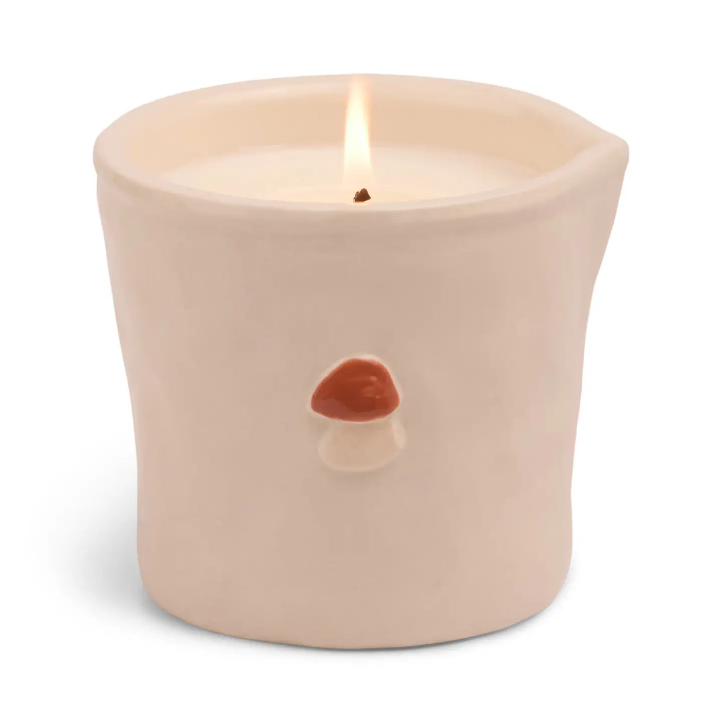 Mushroom ceramic candle