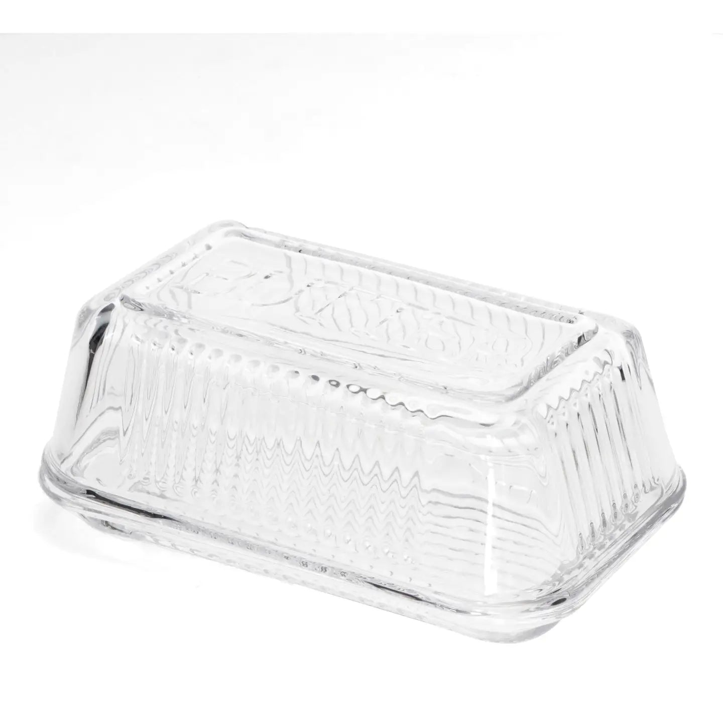 Glass butter dish