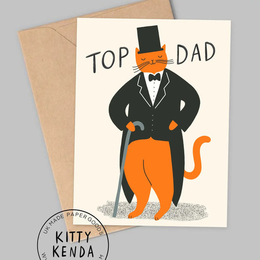 Top dad cat card