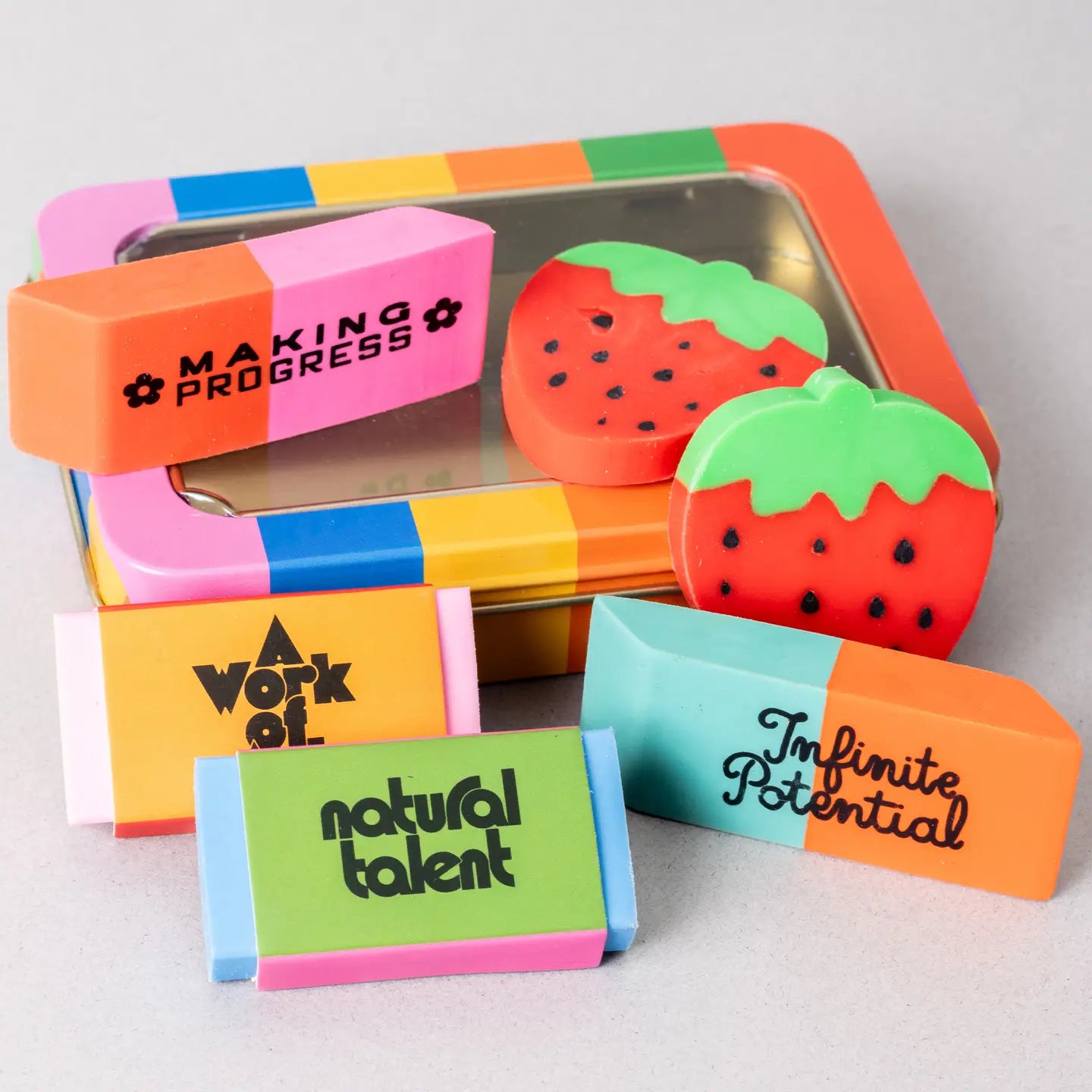 Eraser tin set