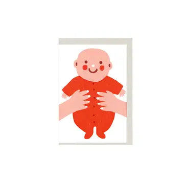 Red baby mini card