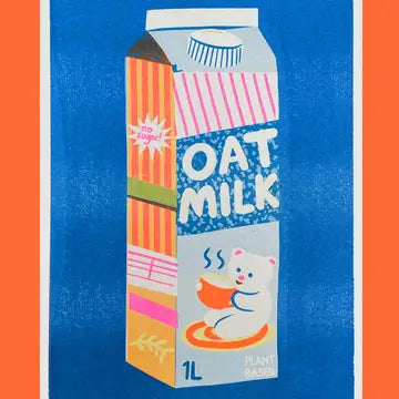 A4 oat milk riso print