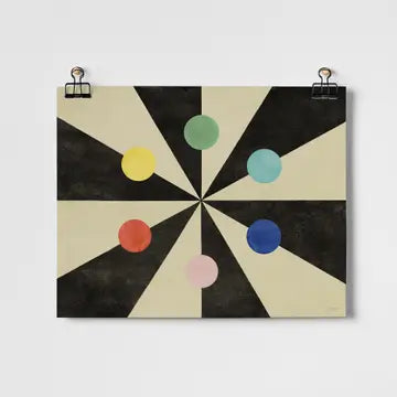 Benson’s colour hexagon fine art print A3