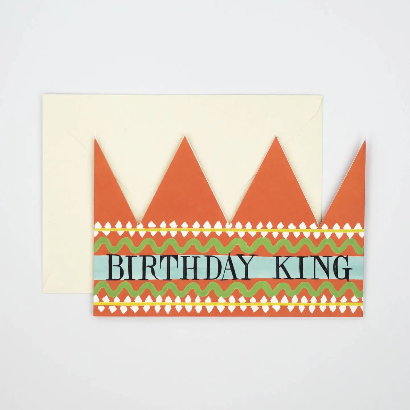 Birthday king party hat card