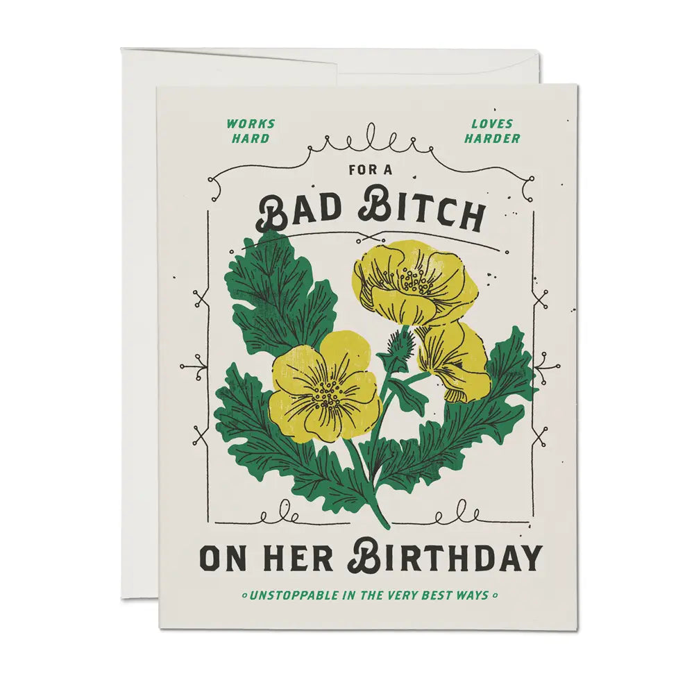 Bad bitch birthday card