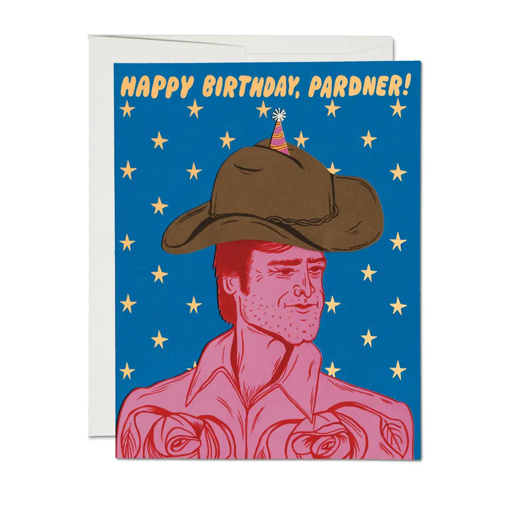Happy birthday pardner cowboy card