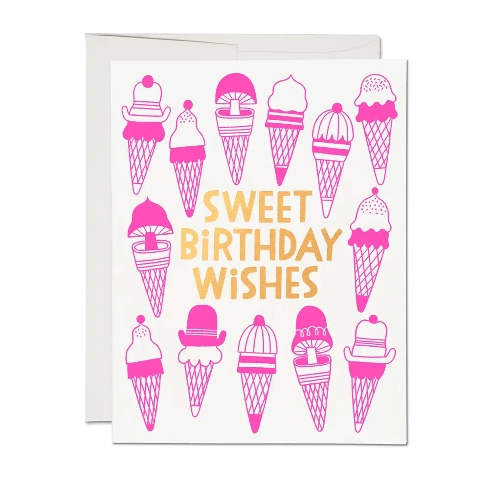 Sweet birthday wishes ice cream card