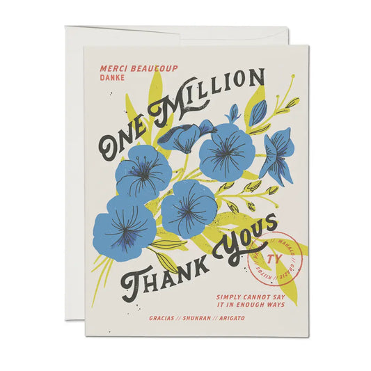 One million thank yous card