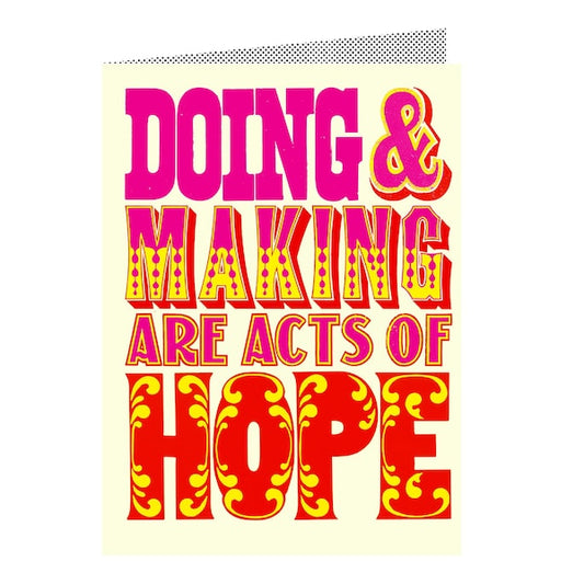 Doing and making greetings card