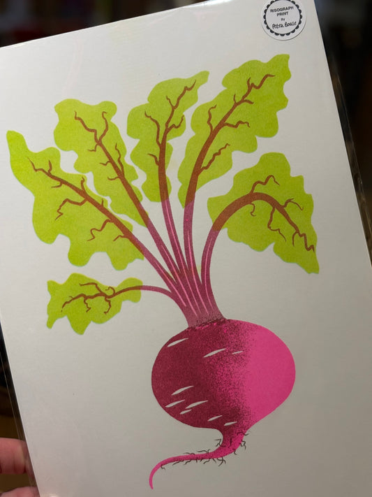 Beetroot A4 riso print