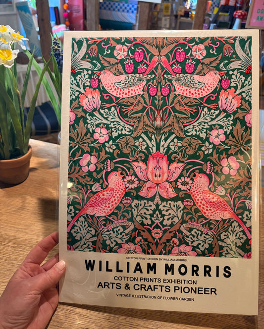 William Morris Strawberry field bird A3 print