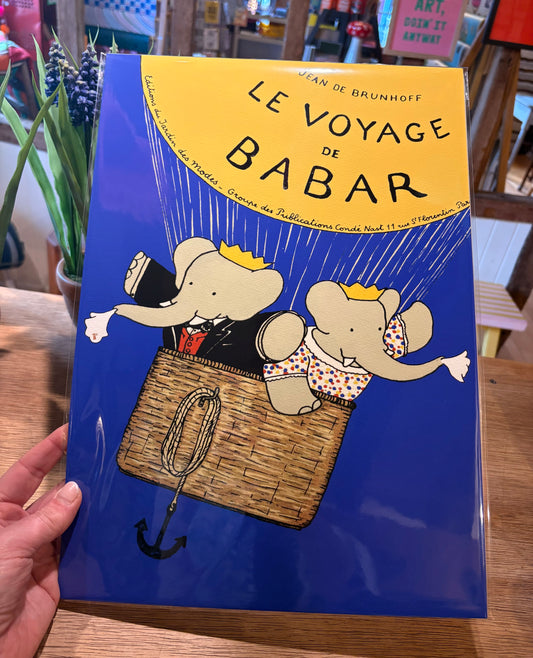 Le Voyage de Babar A3 print