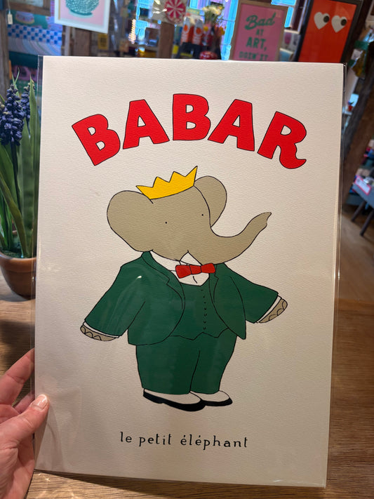 Babar the elephant A3 print