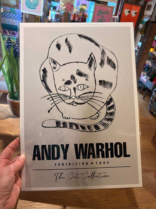 Andy Warhol black and white A3 print