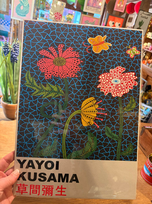 Yayoi Kusama flower art print