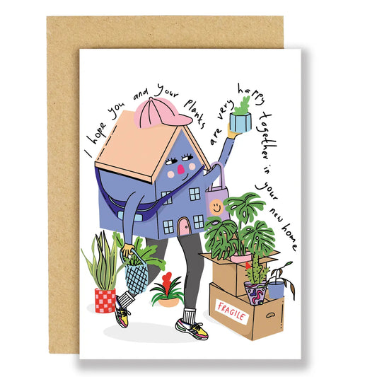 New house plant friend card