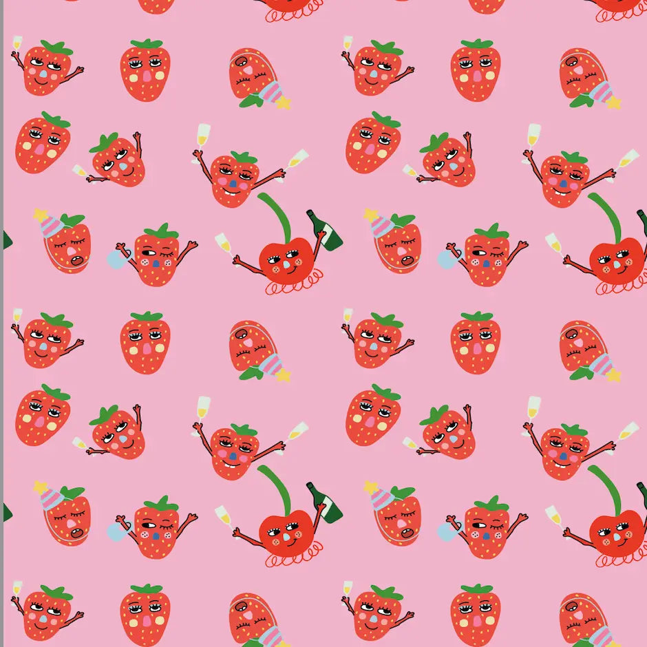 Strawberries and cherries wrap