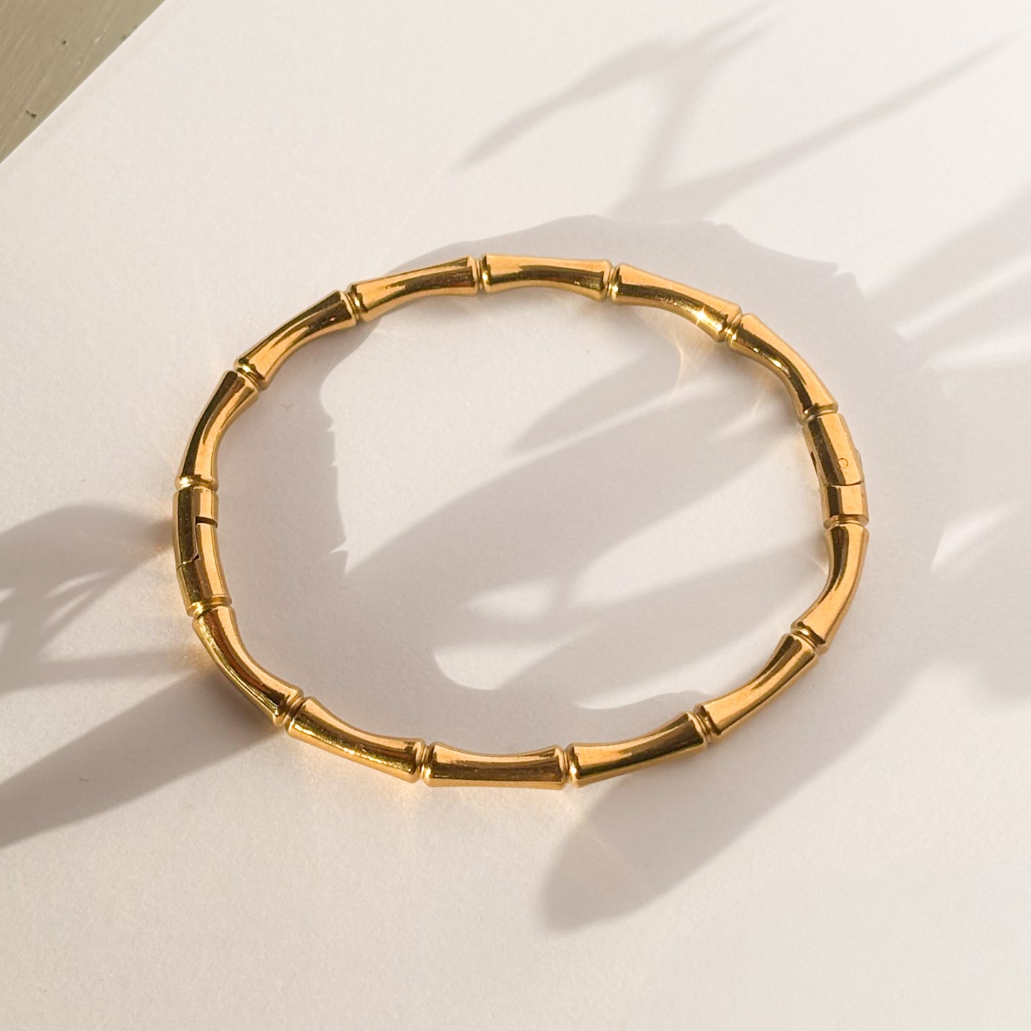 Gold bamboo bangle