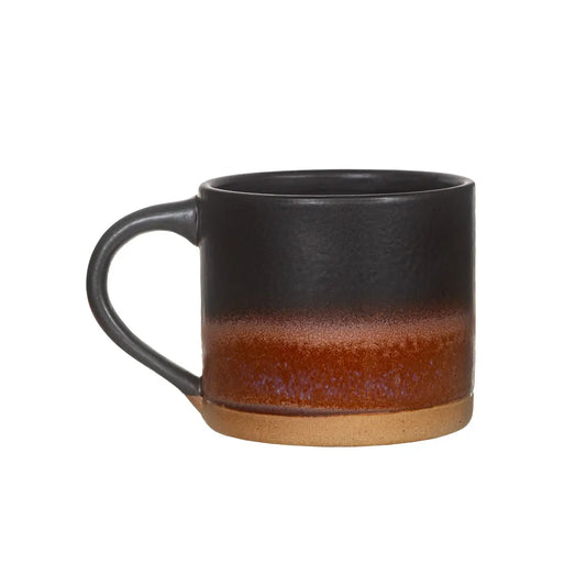Stoneware mug - black and brown