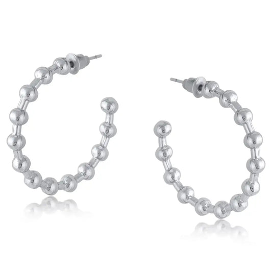 Ball hoop earrings - Louise