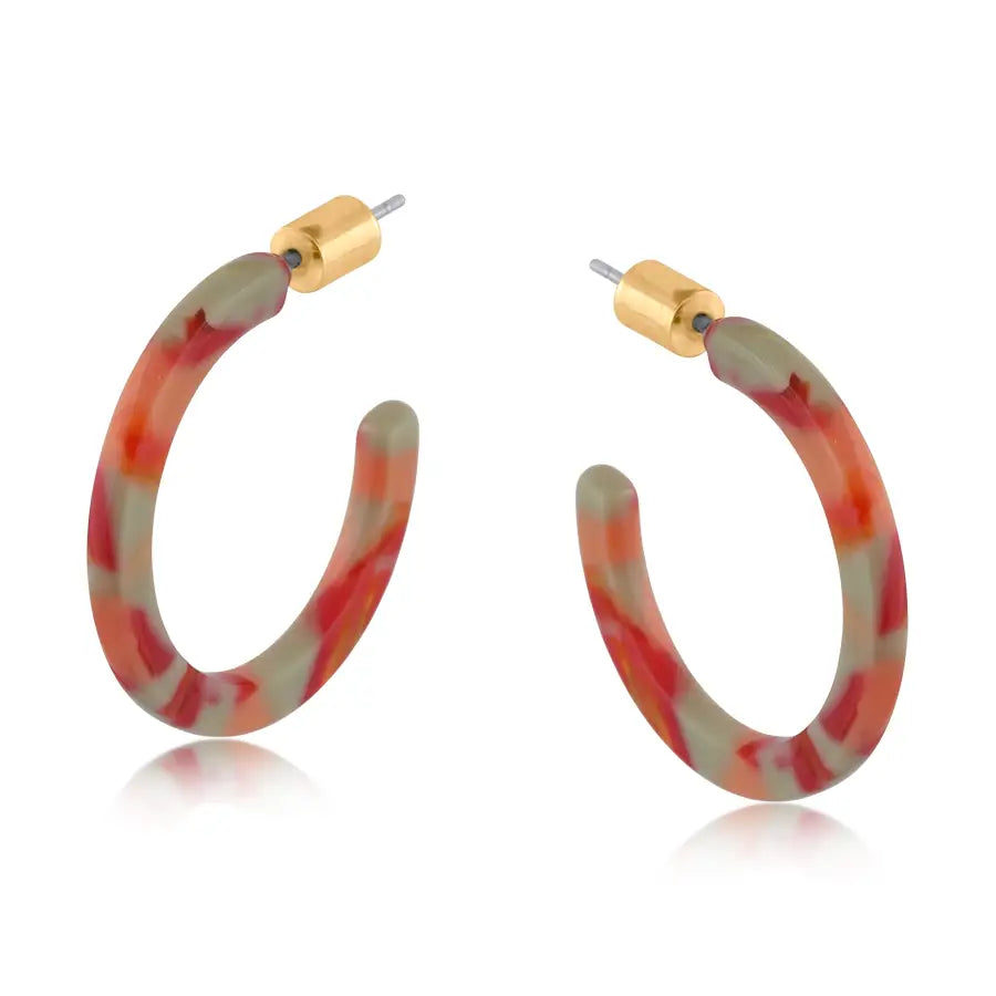 Thin resin hoops - Hortense