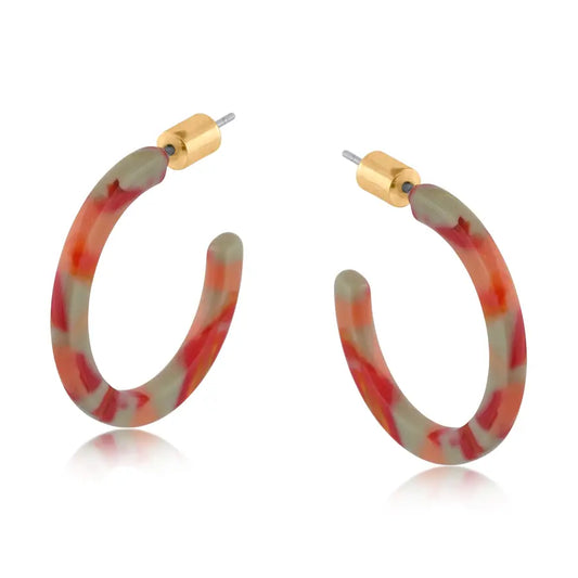 Thin resin hoops - Hortense