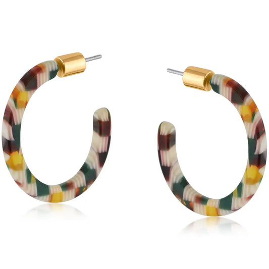 Marie resin skinny earrings