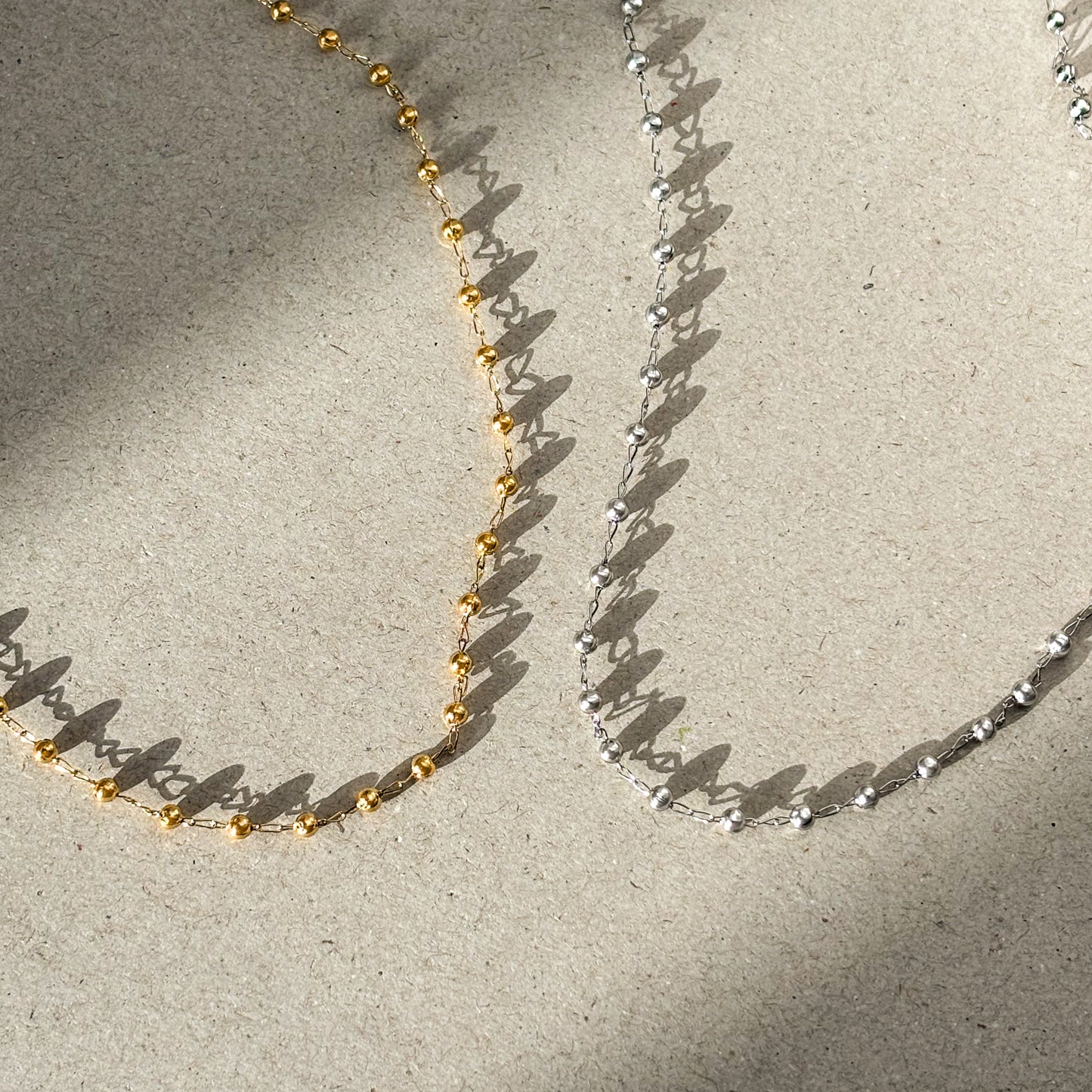 Beaded necklace with mini balls