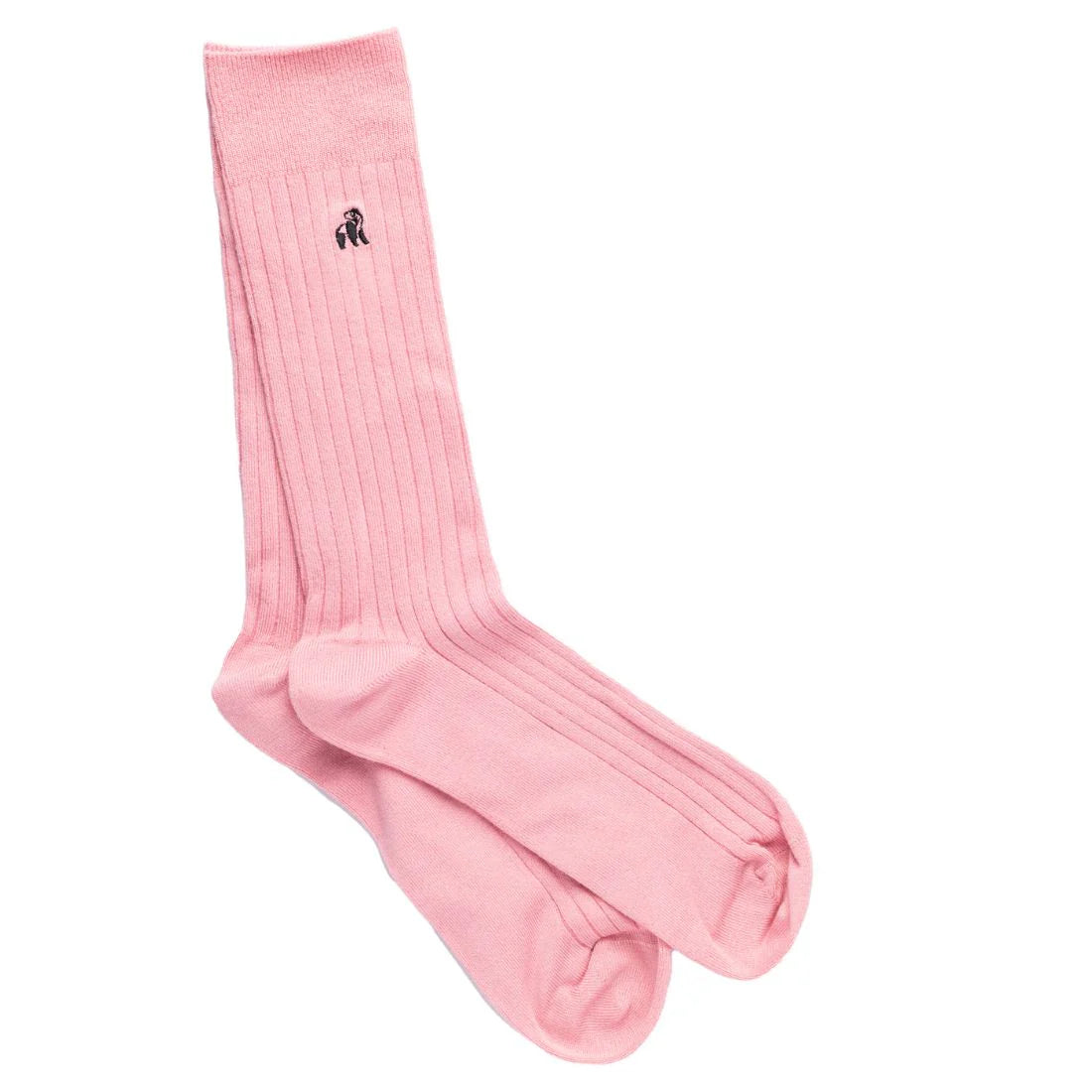 Plain ribbed bamboo socks