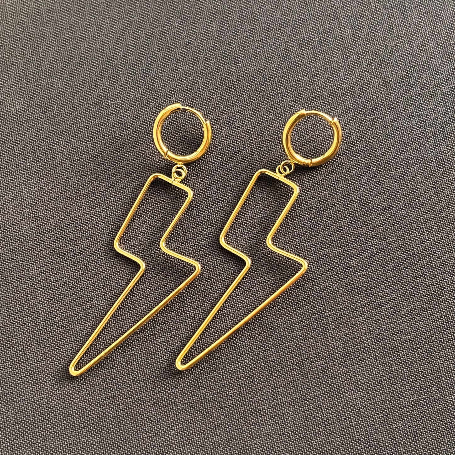 Lightning bolt drop earrings