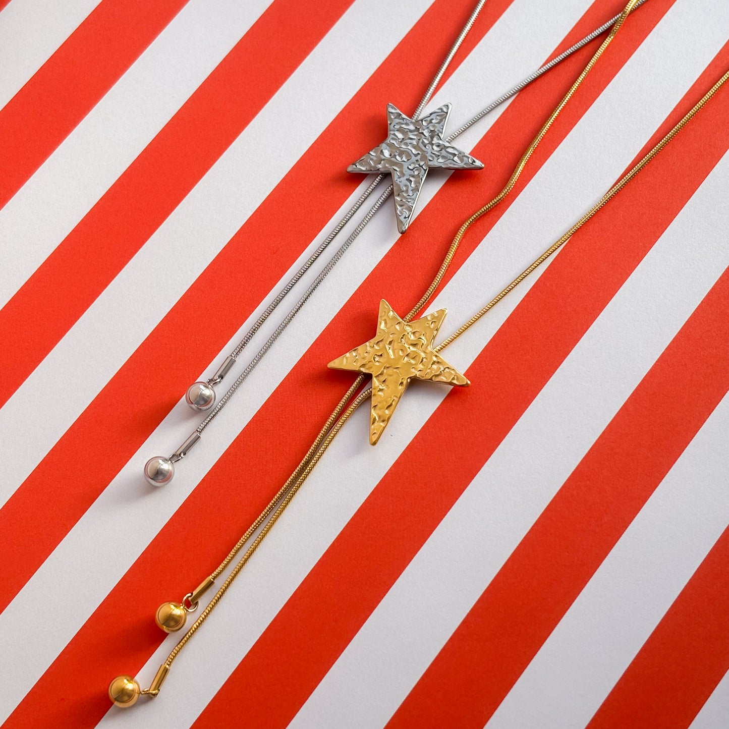 Long star necklace