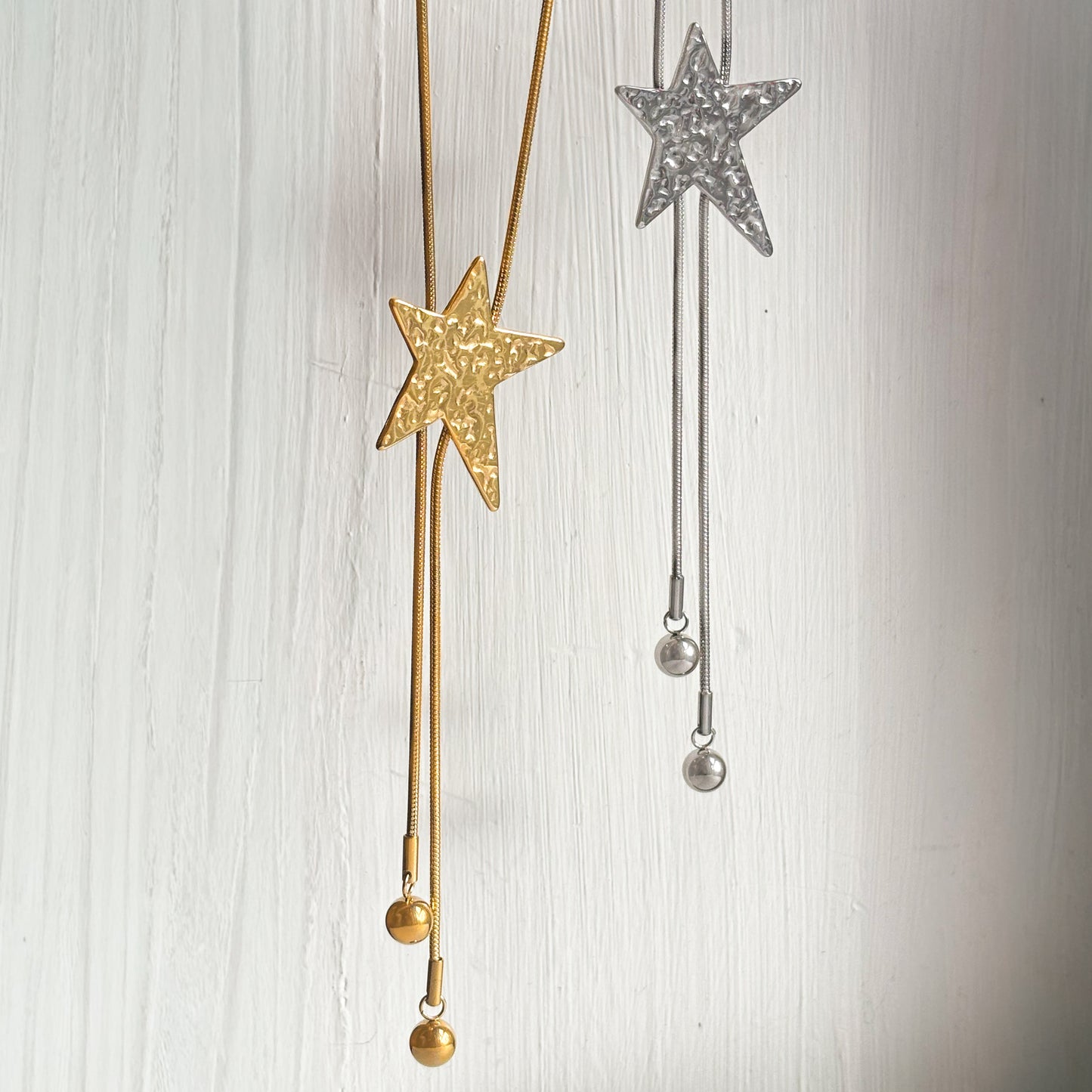 Long star necklace