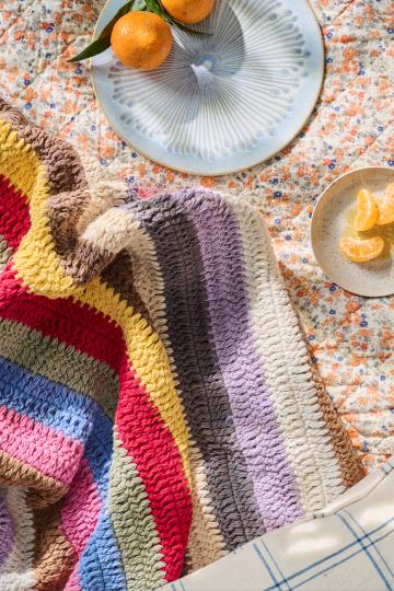 Crocheted blanket