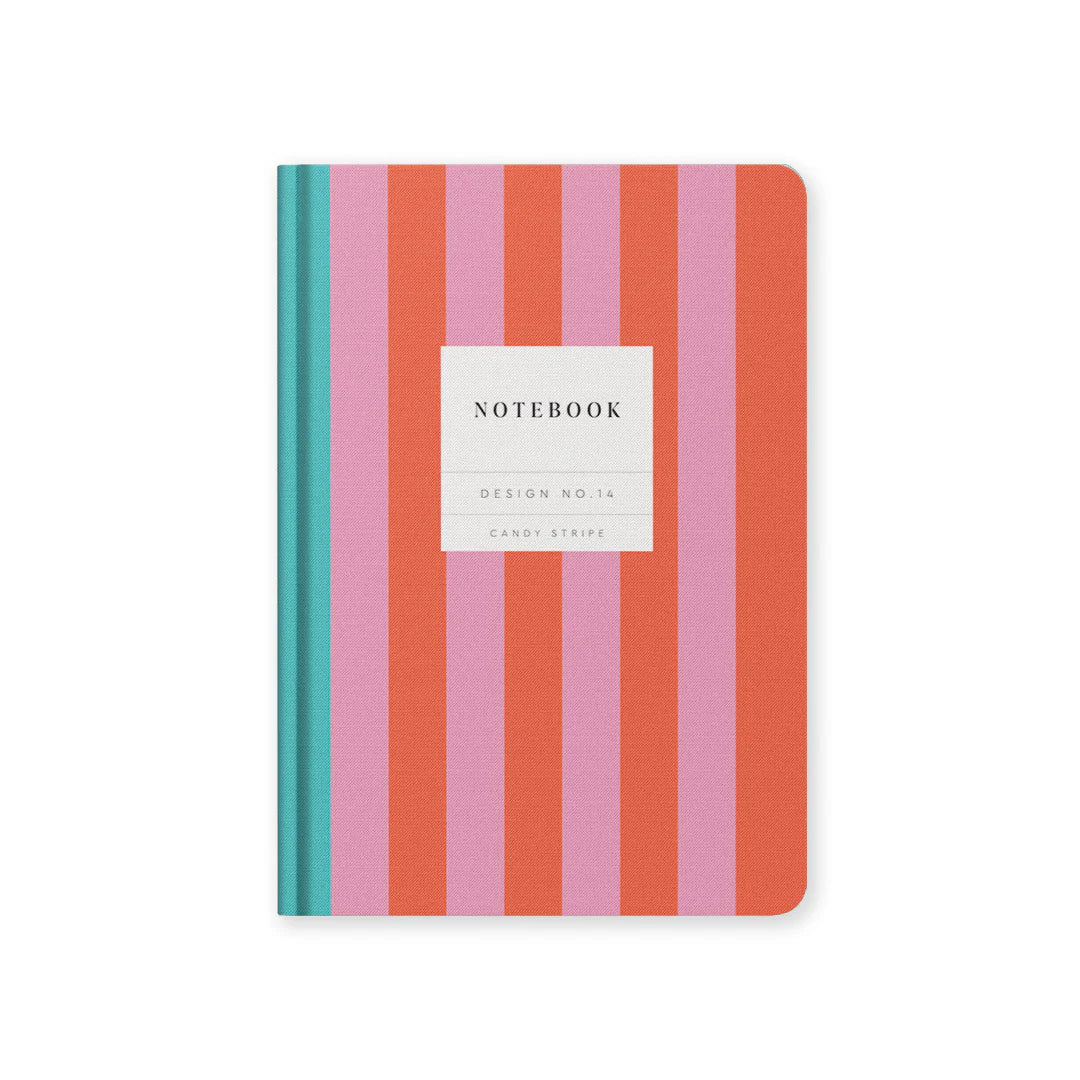 A5 stripy hardback notebook