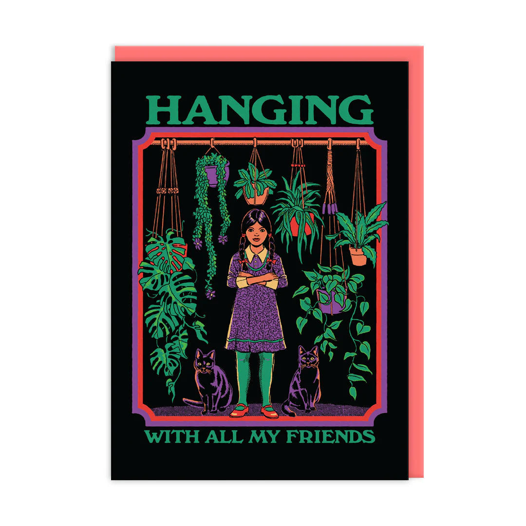 Hanging with plant friends card