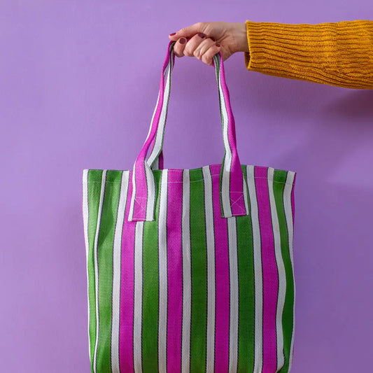Stripy tote bag