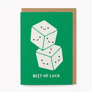Best of luck dice greetings card