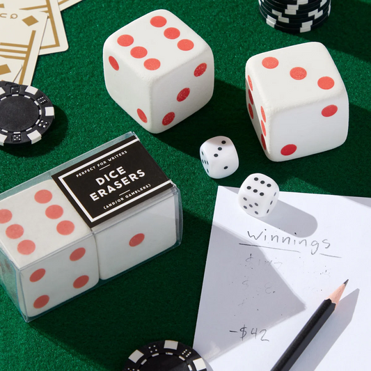 Giant dice erasers