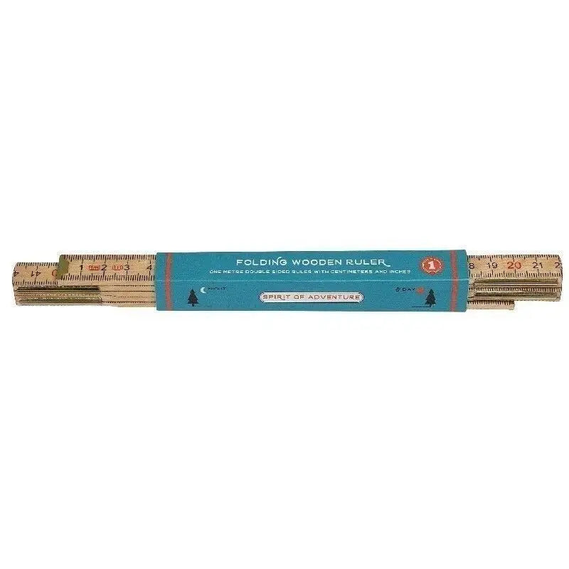 Wooden folding ruler