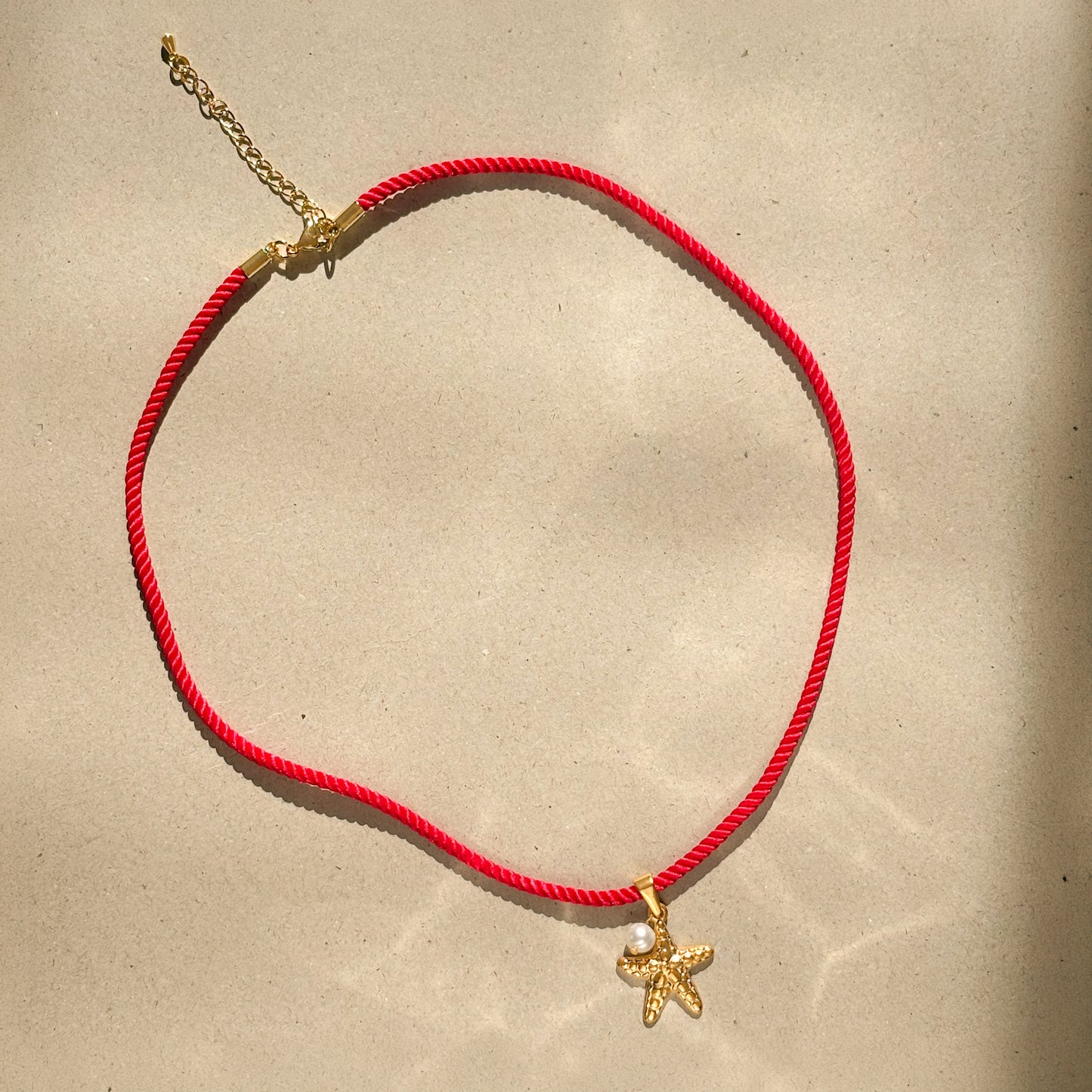 Beach rope and starfish necklace
