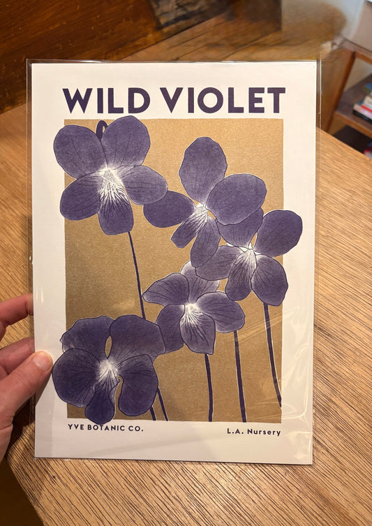 Wild violet riso print - A4