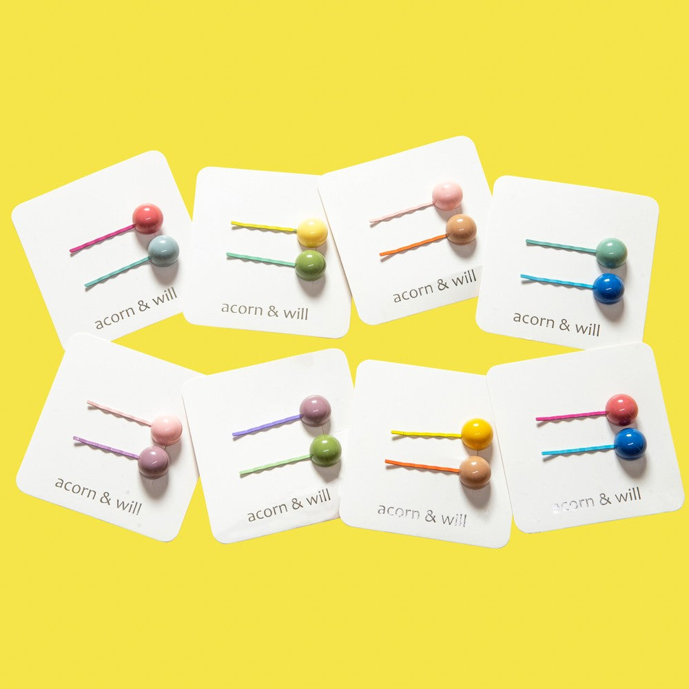 Pair of bobble hairclips