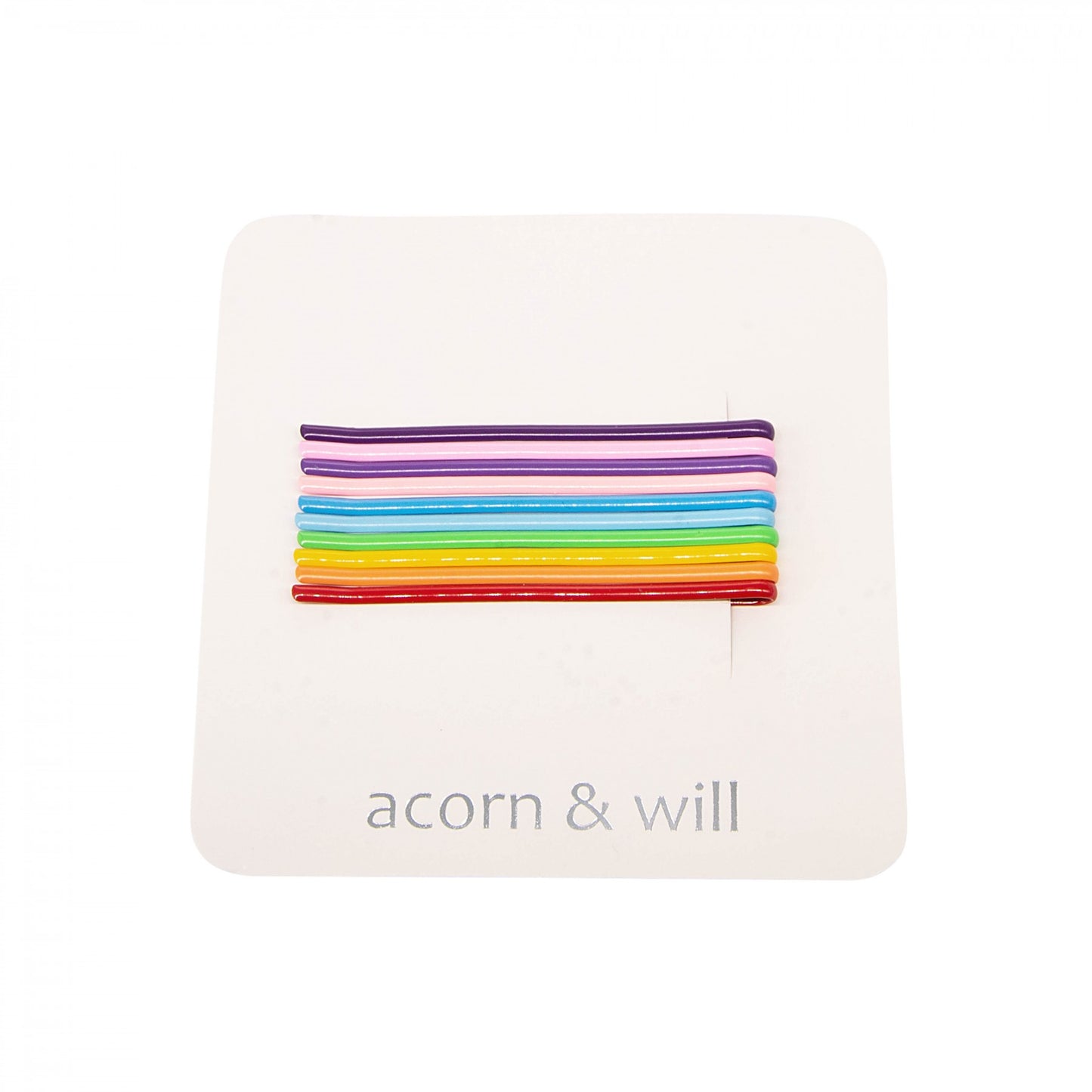Plain multi-coloured bobby pins
