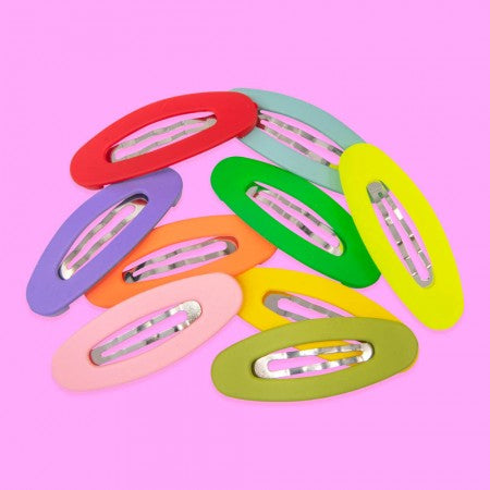 Pair of suede hairclips