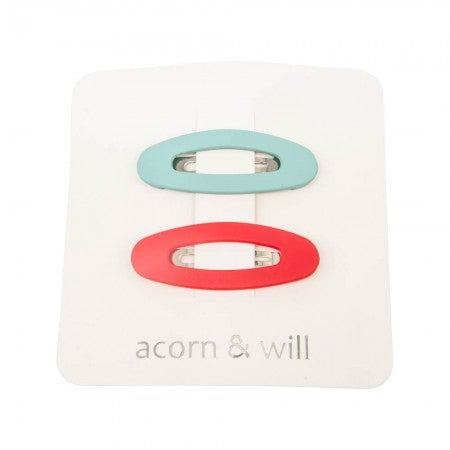 Pair of suede hairclips