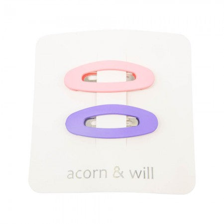 Pair of suede hairclips