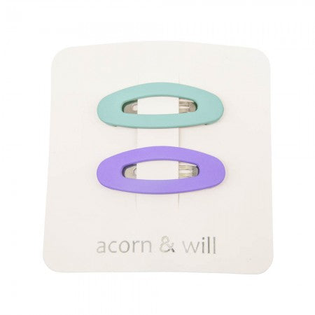 Pair of suede hairclips