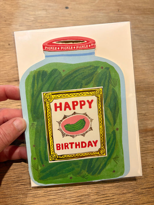 Pickle birthday greetings card